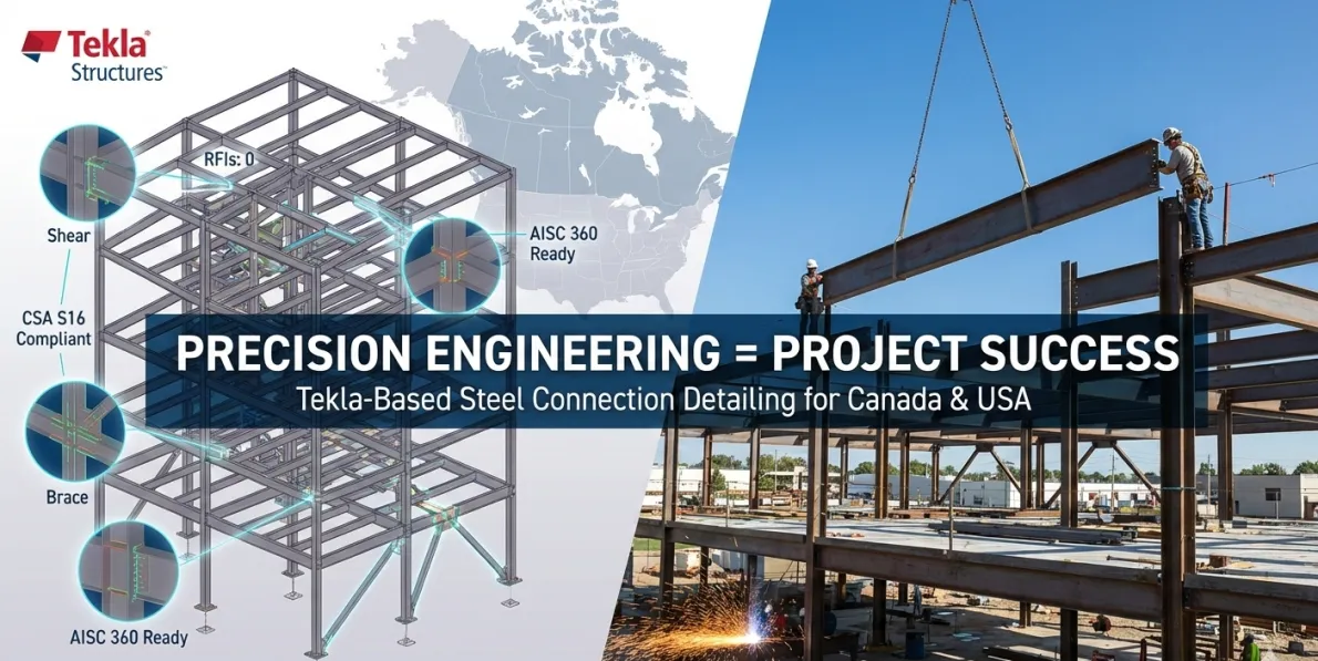 Steel Connection Detailing Services in Canada & USA